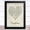 Murder by Death Foxglove Script Heart Song Lyric Art Print Murder by Death Foxglove Script Heart Song Lyric Art Print