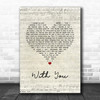 Amanda Holden With You Script Heart Song Lyric Art Print