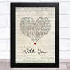 Amanda Holden With You Script Heart Song Lyric Art Print