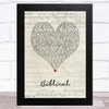 Biffy Clyro Biblical Script Heart Song Lyric Art Print