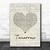 Chris Young Tomorrow Script Heart Song Lyric Art Print