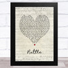 Bingo Players Rattle Script Heart Song Lyric Art Print