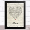 Michael Ball Stars Script Heart Song Lyric Art Print