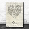 Katy Perry Rise Script Heart Song Lyric Art Print