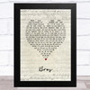 Wolf Alice Bros Script Heart Song Lyric Art Print