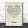 Khalid Talk Script Heart Song Lyric Art Print