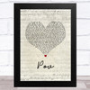 Ariana Grande pov Script Heart Song Lyric Art Print