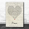 Carpenters Now Script Heart Song Lyric Art Print