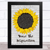 Chicago You're The Inspiration Grey Script Sunflower Song Lyric Art Print