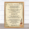 Sinead O'Connor Nothing Compares 2 U Song Lyric Vintage Music Wall Art Print