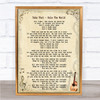 Take That - Rule The World Song Lyric Guitar Music Wall Art Print