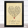 Tori Amos, David Arnold A Nightingale Sang In Berkeley Square Vintage Heart Song Lyric Art Print