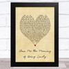 Backstreet Boys Show Me the Meaning of Being Lonely Vintage Heart Song Lyric Art Print