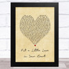 Annie Lennox & Al Green Put a Little Love in Your Heart Vintage Heart Song Lyric Art Print