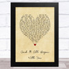 Gary Numan And It All Began with You Vintage Heart Song Lyric Art Print