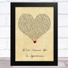 Oasis D'Yer Wanna Be A Spaceman Vintage Heart Song Lyric Art Print