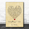 Villagers Everything I Am Is Yours Vintage Heart Song Lyric Art Print