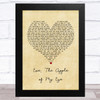 Bell X1 Eve, The Apple of My Eye Vintage Heart Song Lyric Art Print