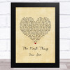 Bruno Major The First Thing You See Vintage Heart Song Lyric Art Print