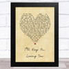 Ray Price Ill Keep On Loving You Vintage Heart Song Lyric Art Print