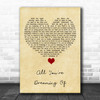 Liam Gallagher All You're Dreaming Of Vintage Heart Song Lyric Art Print