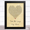 Supertramp Take the Long Way Home Vintage Heart Song Lyric Art Print