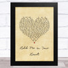 Billy Porter Hold Me in Your Heart Vintage Heart Song Lyric Art Print