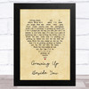 Paolo Nutini Growing Up Beside You Vintage Heart Song Lyric Art Print