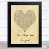 McFly Too Close for Comfort Vintage Heart Song Lyric Art Print