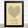 The Cadillac Three Long After Last Call Vintage Heart Song Lyric Art Print