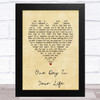 Michael Jackson One Day In Your Life Vintage Heart Song Lyric Art Print