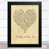 Marty Raney I Really Caribou You Vintage Heart Song Lyric Art Print