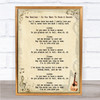 The Beatles Do You Want To Know A Secret Song Lyric Music Wall Art Print