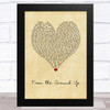 Caleb + Kelsey From the Ground Up Vintage Heart Song Lyric Art Print
