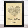 Pentatonix Mary, Did You Know Vintage Heart Song Lyric Art Print