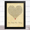 Nathan Dawe & Little Mix No Time For Tears Vintage Heart Song Lyric Art Print