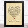 Jonas Brothers Five More Minutes Vintage Heart Song Lyric Art Print