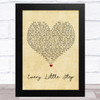 Bobby Brown Every Little Step Vintage Heart Song Lyric Art Print