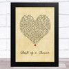Rush Ghost of a Chance Vintage Heart Song Lyric Art Print