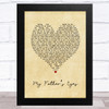 Eric Clapton My Fathers Eyes Vintage Heart Song Lyric Art Print