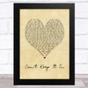 Cat Stevens Can't Keep It In Vintage Heart Song Lyric Art Print