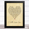 The Fureys & Davey Arthur I Will Love You Vintage Heart Song Lyric Art Print