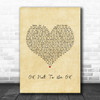 Marshmello & Demi Lovato OK Not To Be OK Vintage Heart Song Lyric Art Print