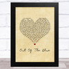 Mike + The Mechanics Out Of The Blue Vintage Heart Song Lyric Art Print