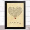 Hen Dawg Don't Be Stingy Vintage Heart Song Lyric Art Print