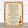 The Beatles Hey Jude Song Lyric Vintage Music Wall Art Print