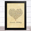 Cliff Richard Summer Holiday Vintage Heart Song Lyric Art Print