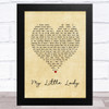 The Tremeloes My Little Lady Vintage Heart Song Lyric Art Print