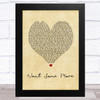 Nicki Minaj Want Some More Vintage Heart Song Lyric Art Print