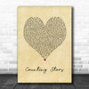OneRepublic Counting Stars Vintage Heart Song Lyric Art Print